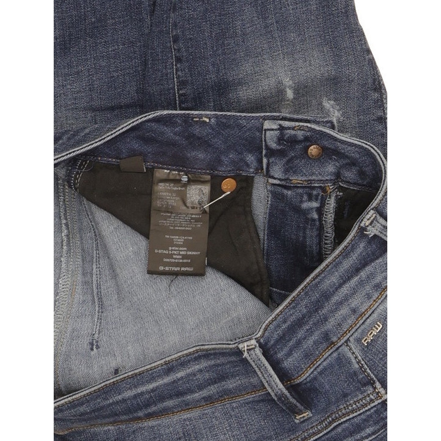 G-Star D-Staq Women Blue Skinny Slim Stretch Jeans W27 L32