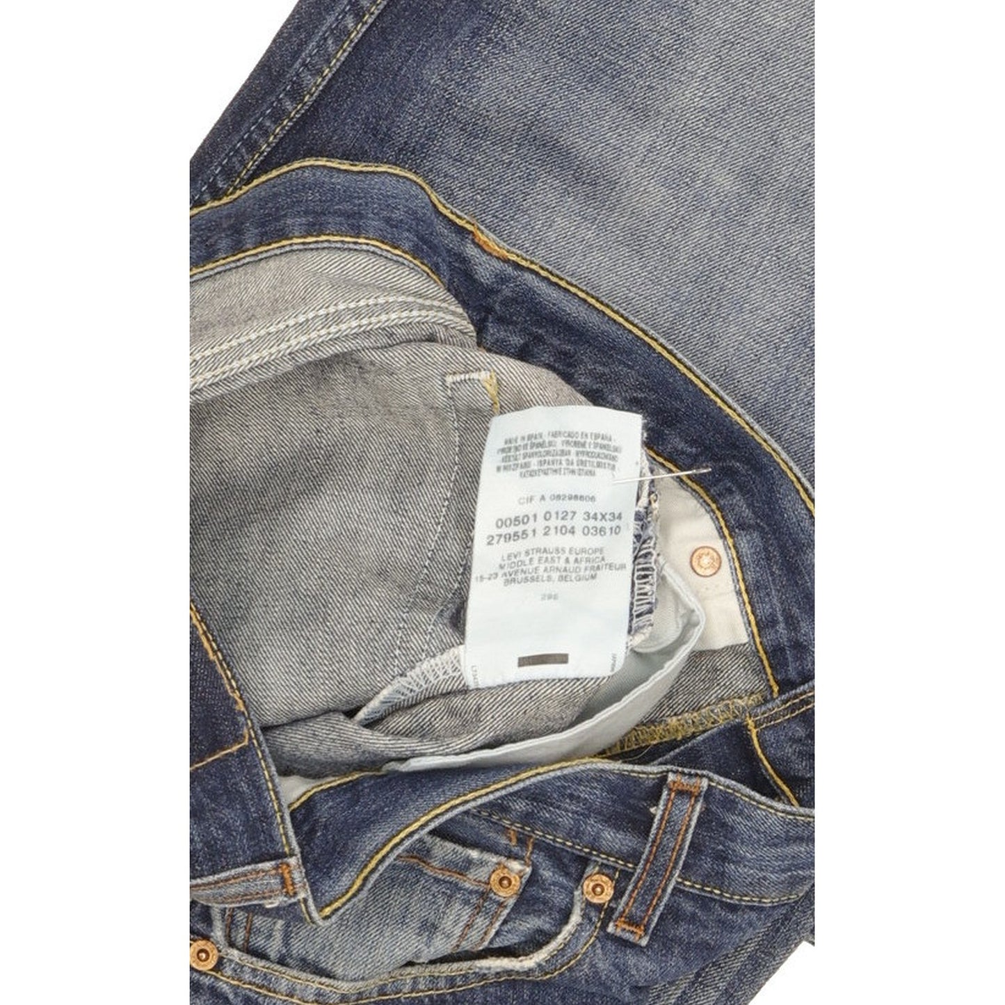 Levi's 501 Men Blue Straight Regular Jeans W34 L34