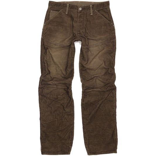 G-Star Elwood 2Tone Men Brown Straight Regular Trousers W32 L34