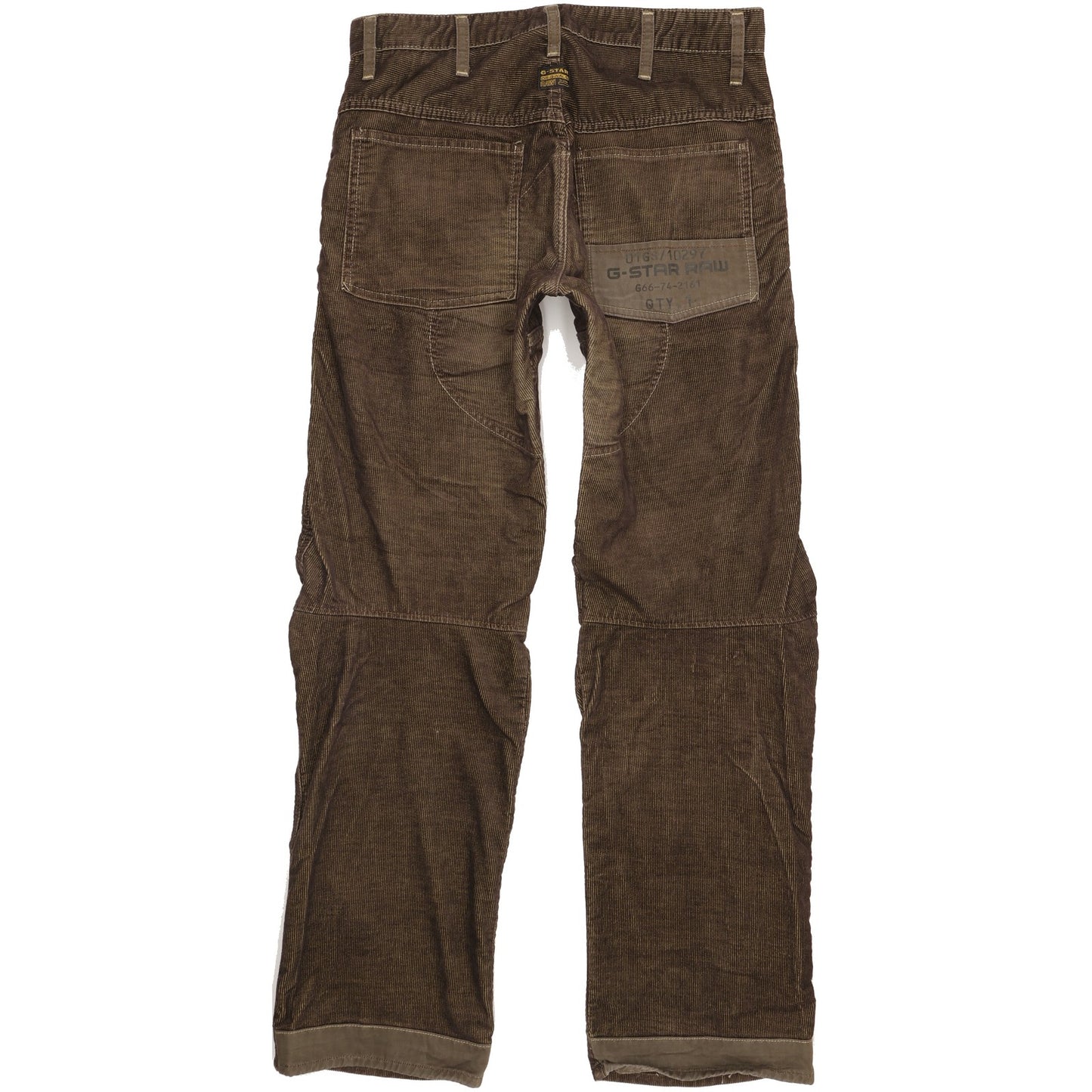 G-Star Elwood 2Tone Men Brown Straight Regular Trousers W32 L34