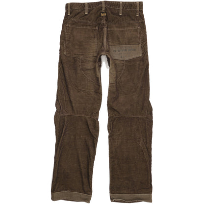 G-Star Elwood 2Tone Men Brown Straight Regular Trousers W32 L34