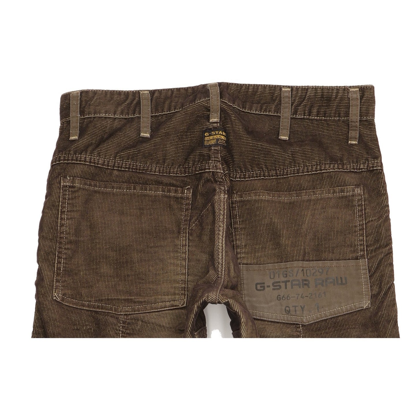 G-Star Elwood 2Tone Men Brown Straight Regular Trousers W32 L34