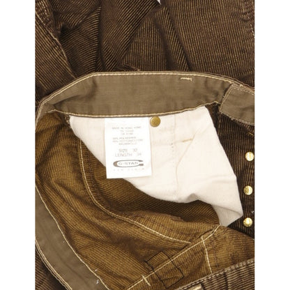 G-Star Elwood 2Tone Men Brown Straight Regular Trousers W32 L34