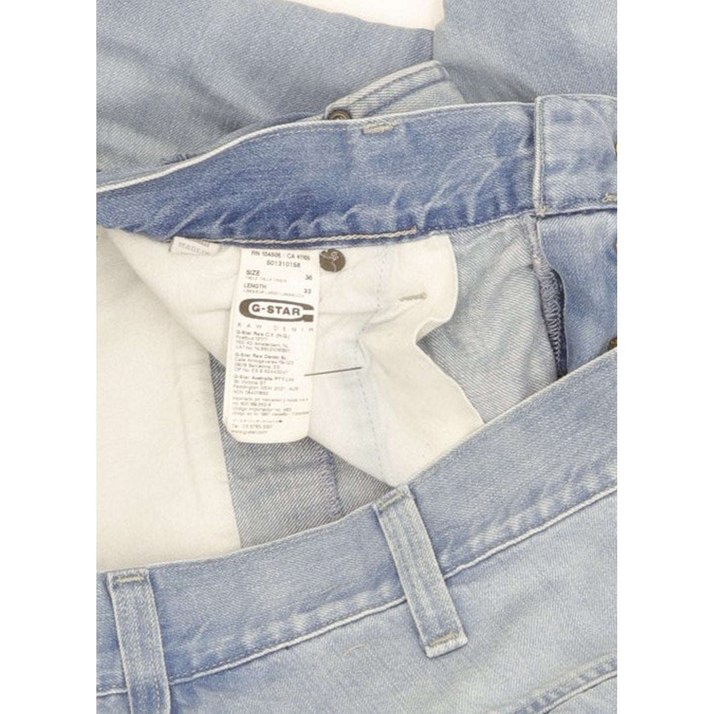 G-Star 5620 3D Men Blue Straight Loose Jeans W36 L31