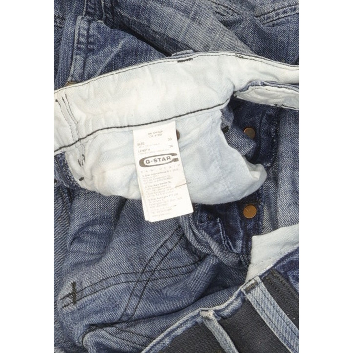 G-Star Storm Elwood Men Blue Straight Regular Jeans W33 L34