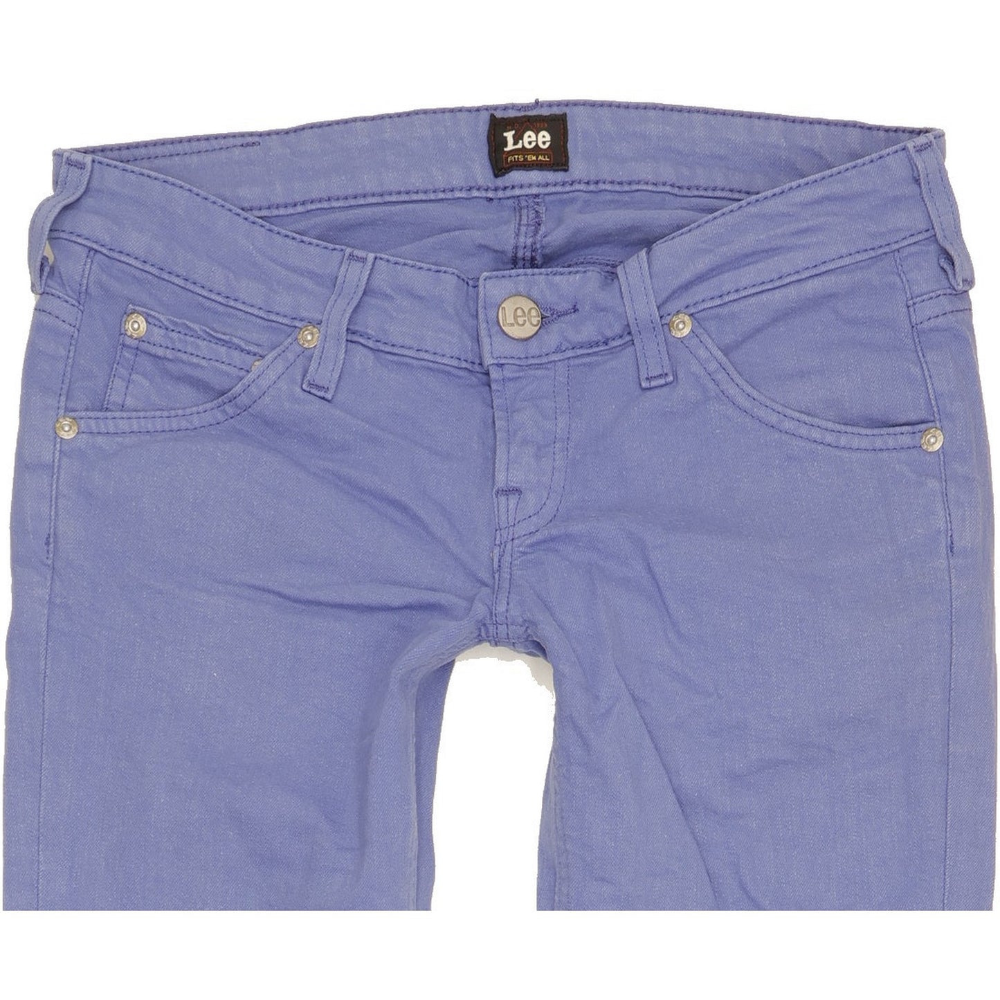 Lee Lynn Women Purple Straight Slim Stretch Jeans W27 L32