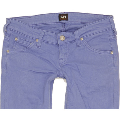 Lee Lynn Women Purple Straight Slim Stretch Jeans W27 L32