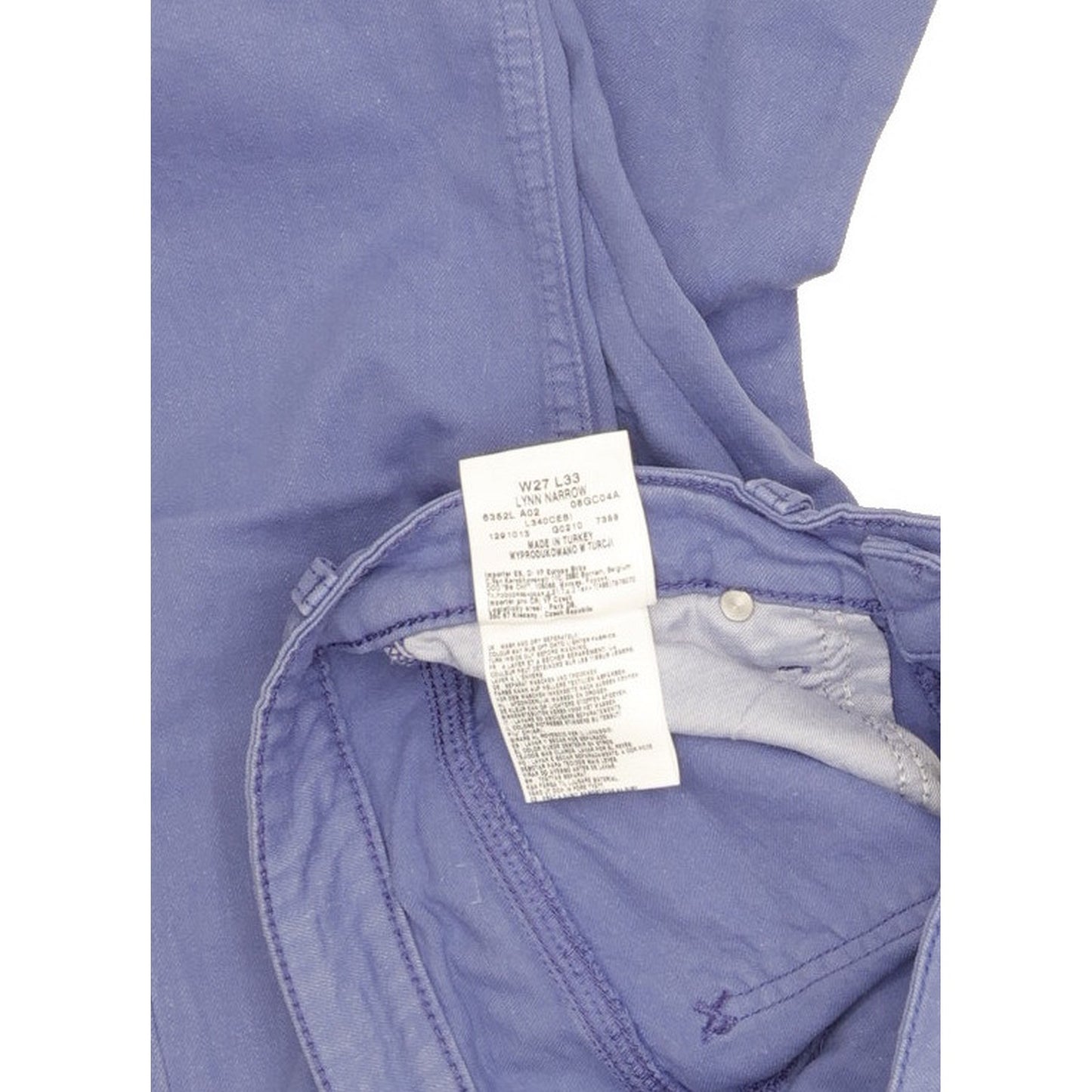 Lee Lynn Women Purple Straight Slim Stretch Jeans W27 L32