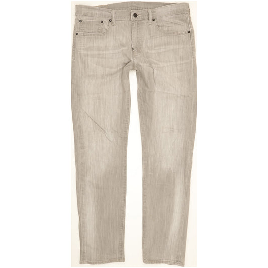 Levi's 508 Men Grey Tapered Regular Stretch Jeans W32 L31