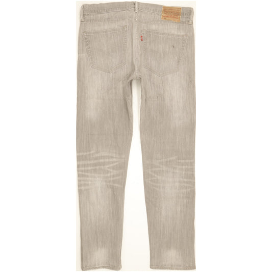Levi's 508 Men Grey Tapered Regular Stretch Jeans W32 L31