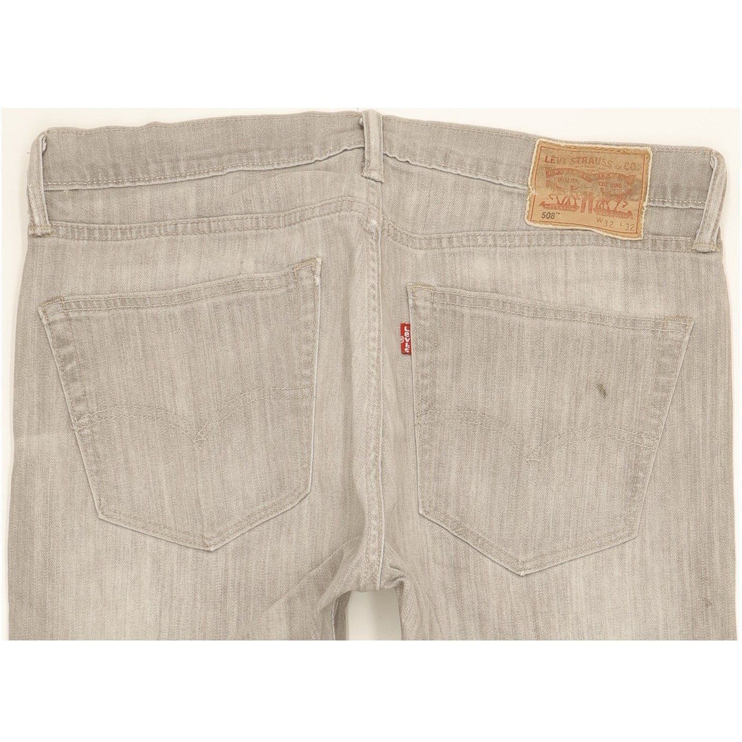 Levi's 508 Men Grey Tapered Regular Stretch Jeans W32 L31