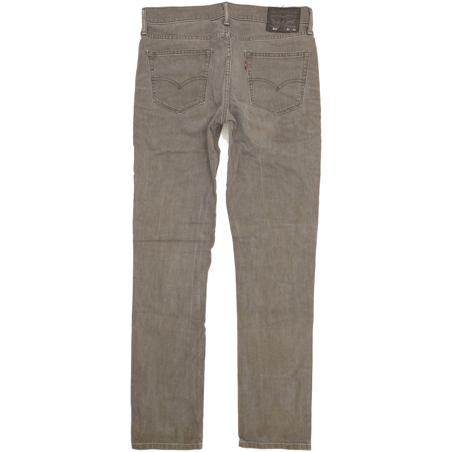 Levi's 511 Men Grey Straight Slim Stretch Jeans W32 L33