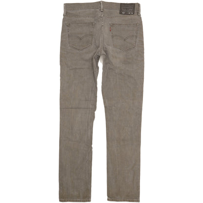 Levi's 511 Men Grey Straight Slim Stretch Jeans W32 L33