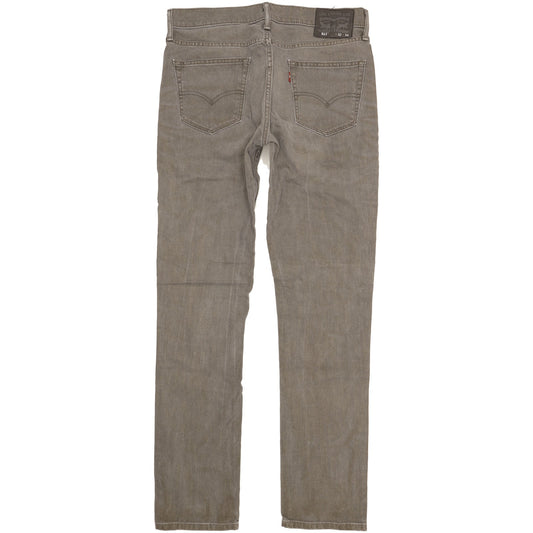 Levi's 511 Men Grey Straight Slim Stretch Jeans W32 L33