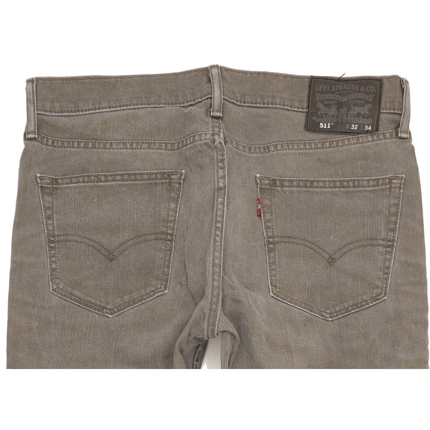 Levi's 511 Men Grey Straight Slim Stretch Jeans W32 L33