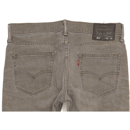 Levi's 511 Men Grey Straight Slim Stretch Jeans W32 L33