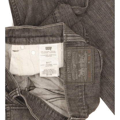 Levi's 511 Men Grey Straight Slim Stretch Jeans W30 L32
