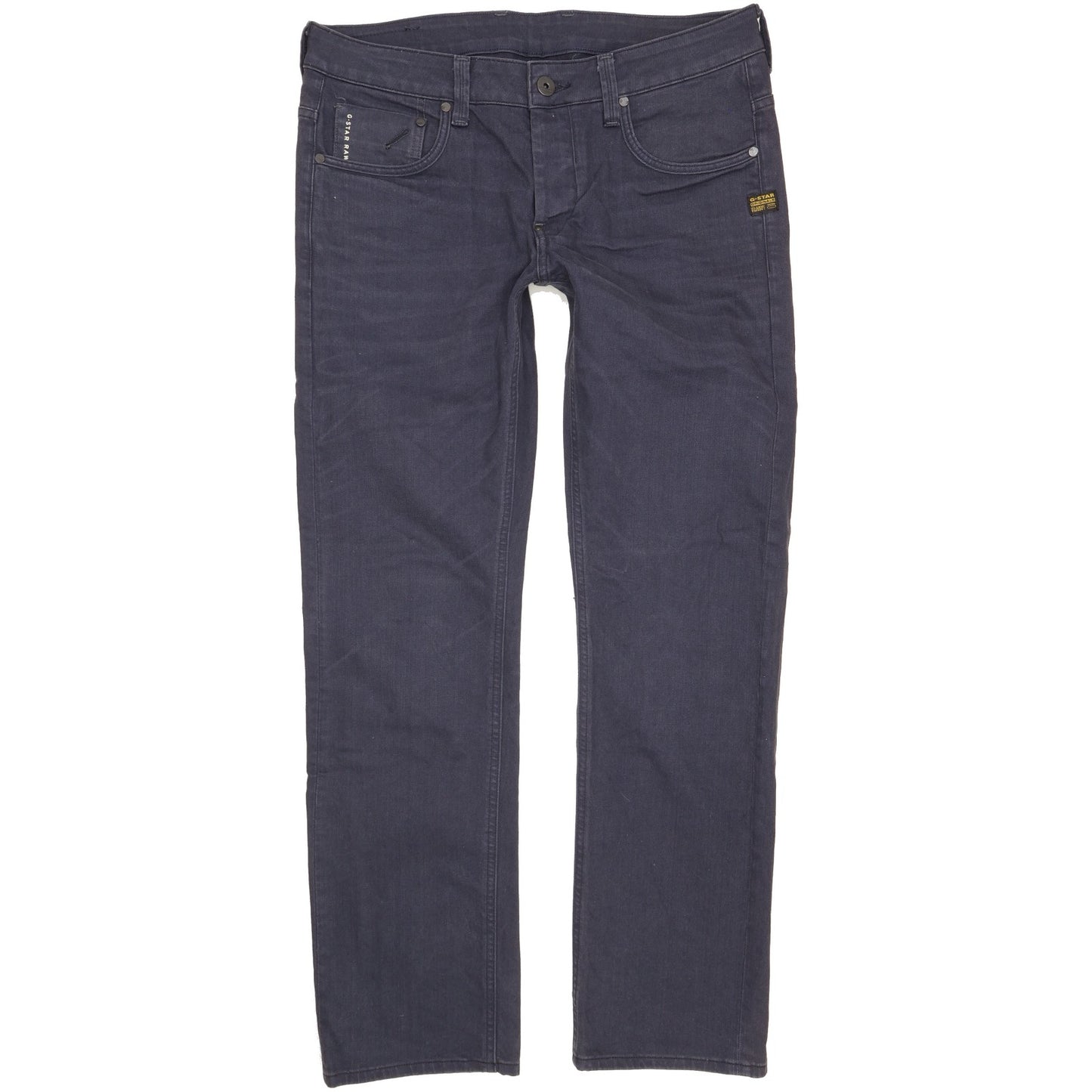 G-Star Attacc Men Navy Straight Regular Stretch Jeans W33 L32