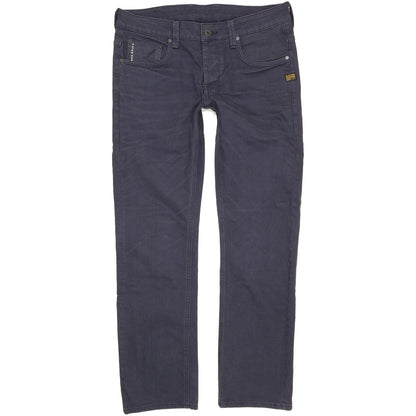 G-Star Attacc Men Navy Straight Regular Stretch Jeans W33 L32