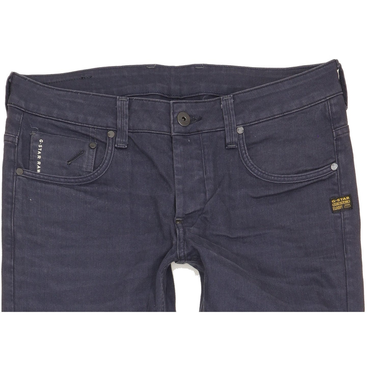 G-Star Attacc Men Navy Straight Regular Stretch Jeans W33 L32