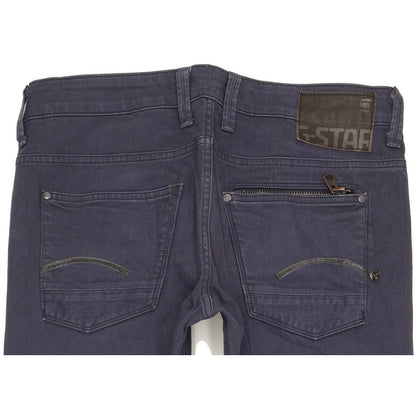 G-Star Attacc Men Navy Straight Regular Stretch Jeans W33 L32
