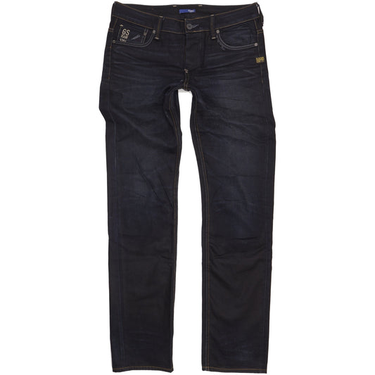G-Star Men Navy Straight Regular Jeans W34 L35
