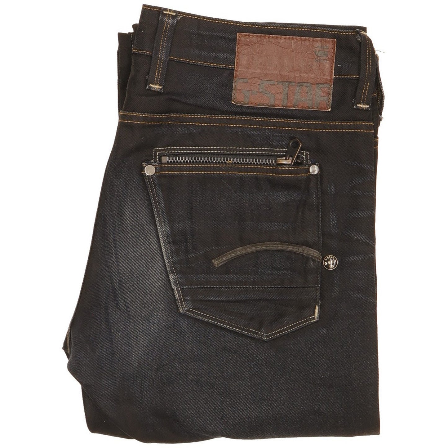G-Star Men Navy Straight Regular Jeans W34 L35
