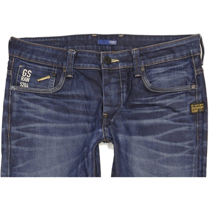 G-Star Men Blue Straight Regular Jeans W34 L30