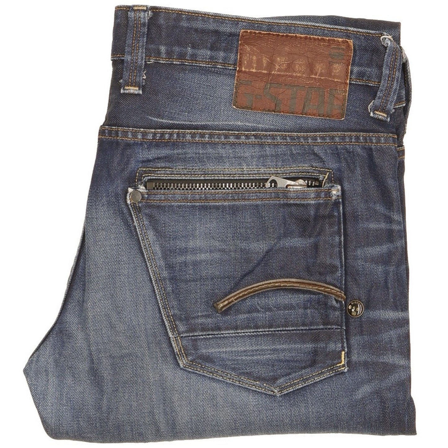 G-Star Men Blue Straight Regular Jeans W34 L30