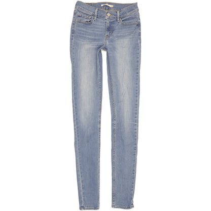 Levi's 710 Super Women Blue Skinny Slim Stretch Jeans W27 L33