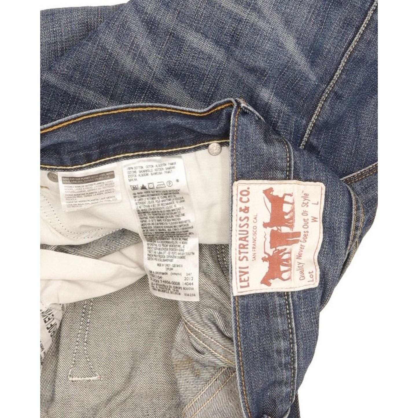 Levi's Men Blue Straight Regular Jeans W34 L31