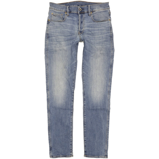 G-Star 3301 Men Blue Straight Slim Stretch Jeans W30 L31