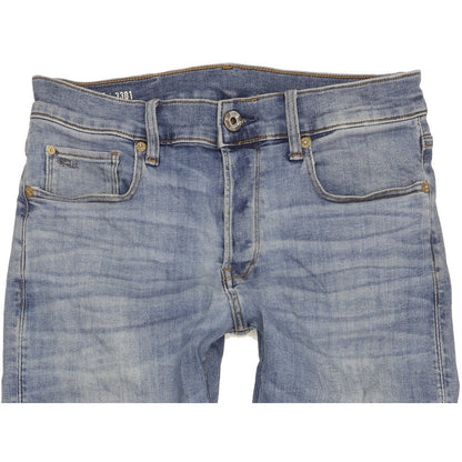 G-Star 3301 Men Blue Straight Slim Stretch Jeans W30 L31
