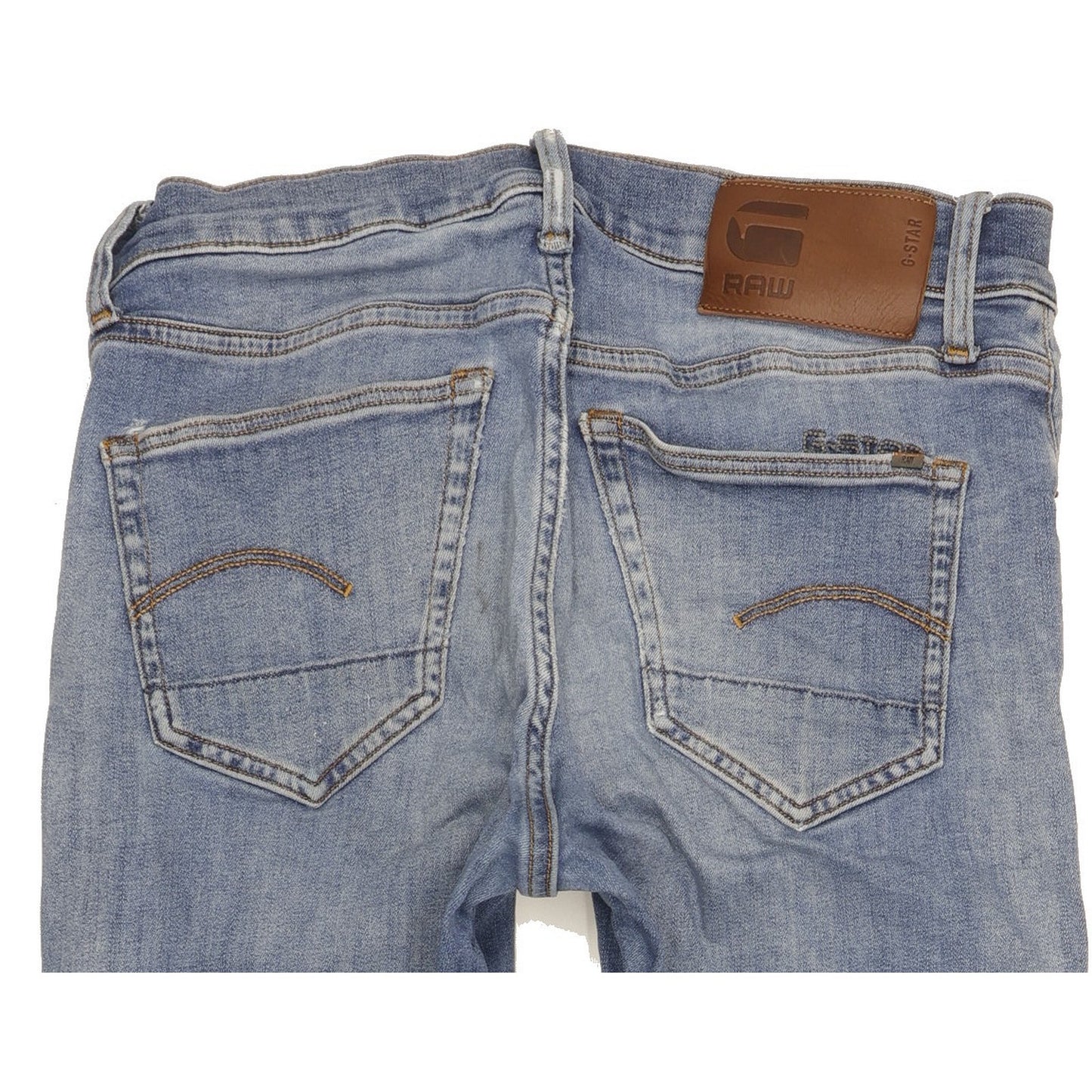 G-Star 3301 Men Blue Straight Slim Stretch Jeans W30 L31