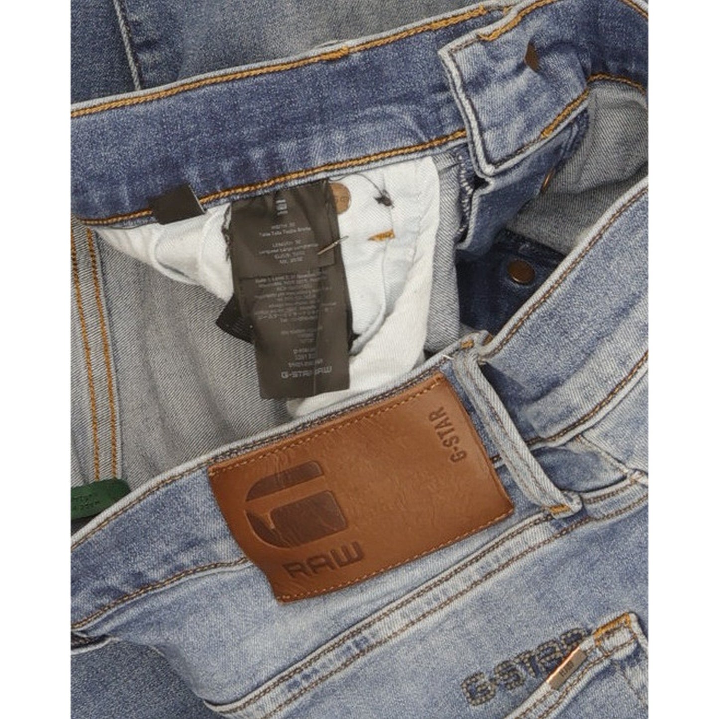 G-Star 3301 Men Blue Straight Slim Stretch Jeans W30 L31