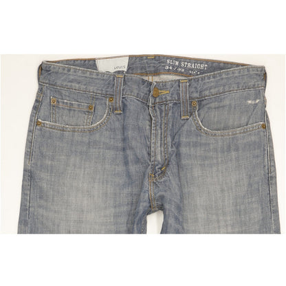 Levi's 514 Men Blue Straight Slim Jeans W34 L32