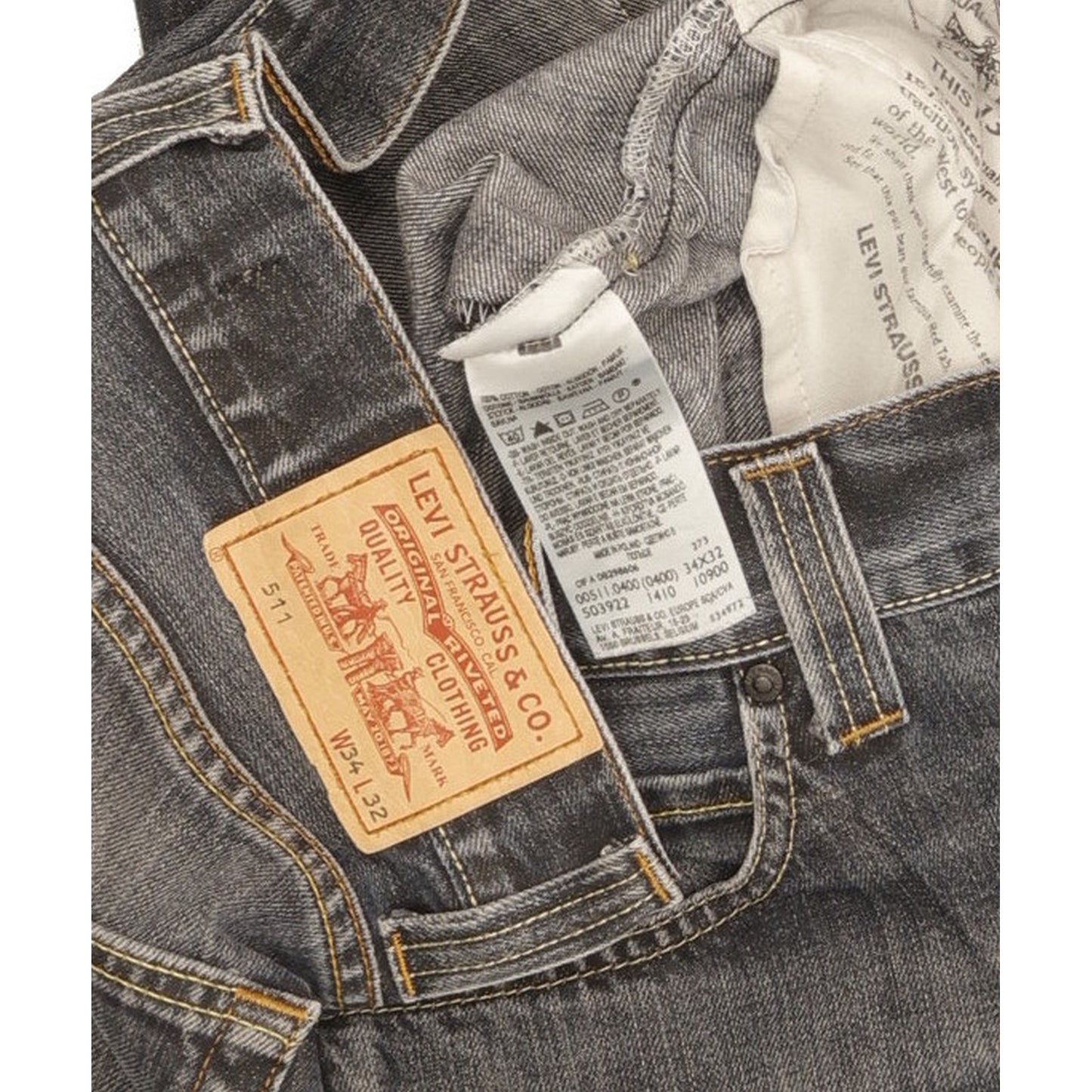 Levi's 511 Men Blue Straight Slim Jeans W34 L31