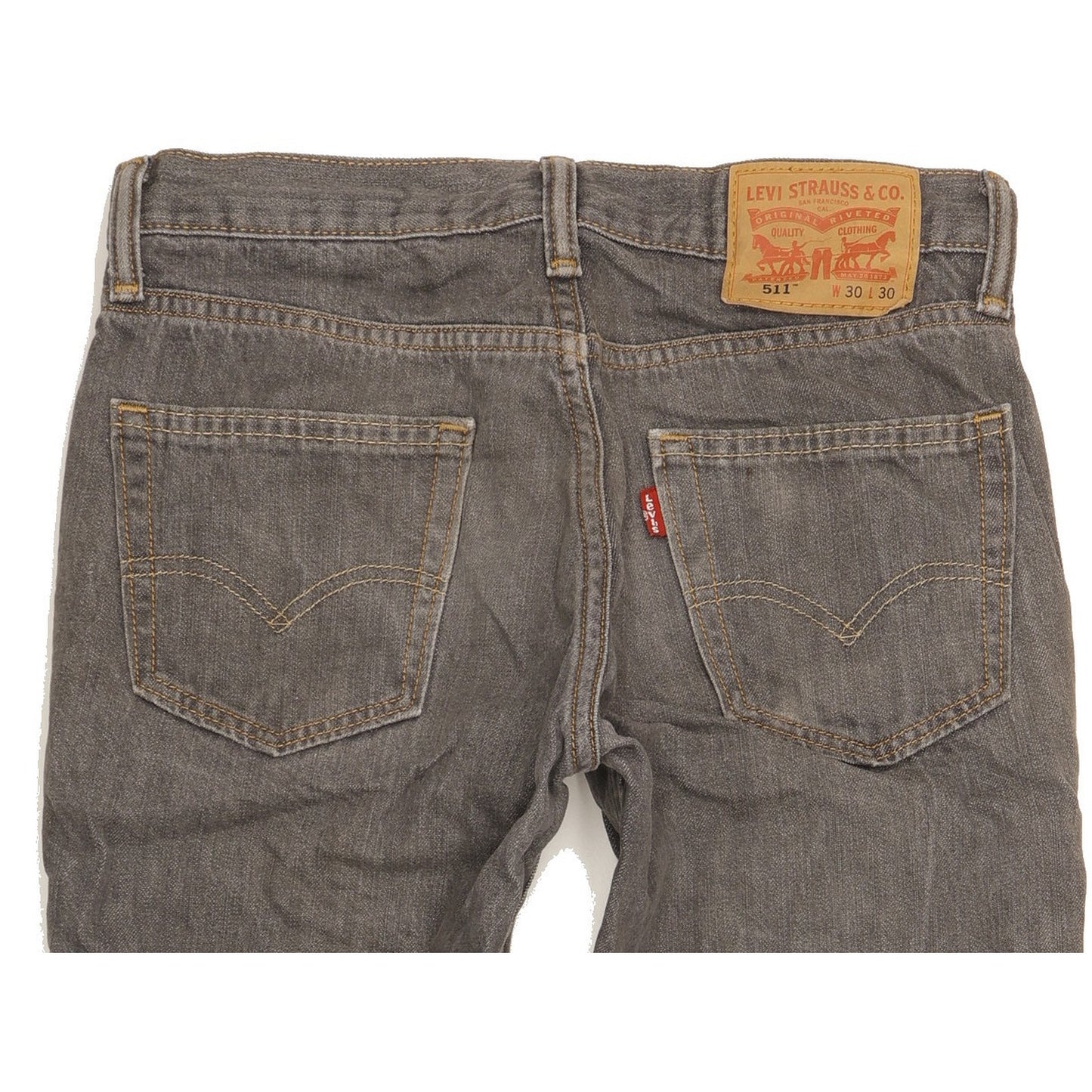 Levi's 511 Men Grey Straight Slim Jeans W30 L28