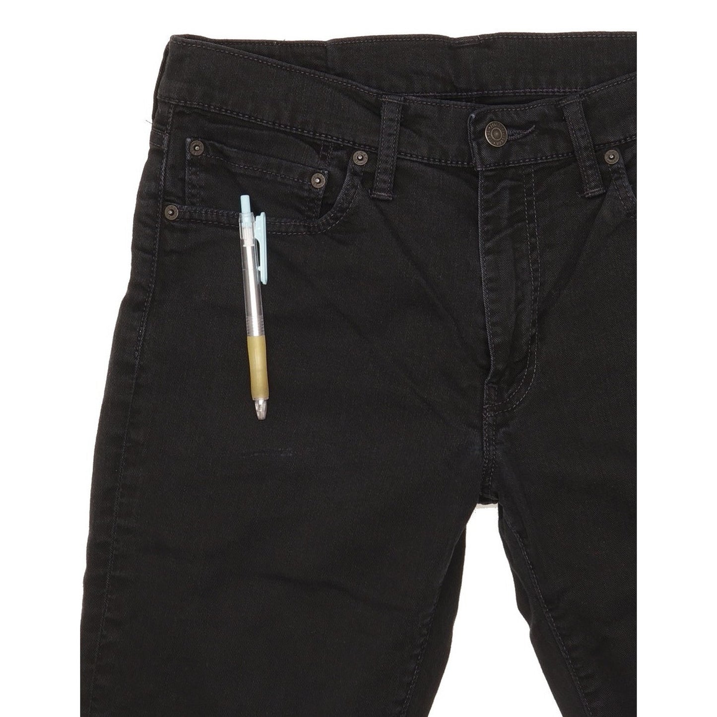 Levi's 511 Men Black Straight Slim Stretch Jeans W33 L31