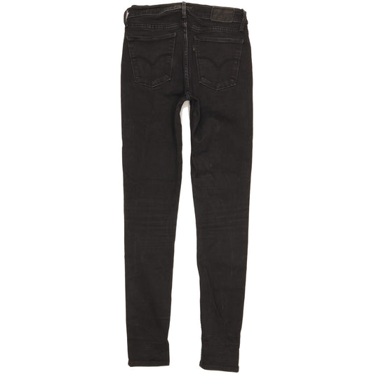 Levi's 710 Super Women Black Skinny Slim Stretch Jeans W27 L30