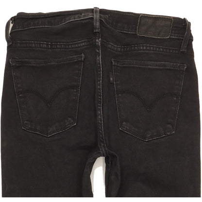 Levi's 710 Super Women Black Skinny Slim Stretch Jeans W27 L30