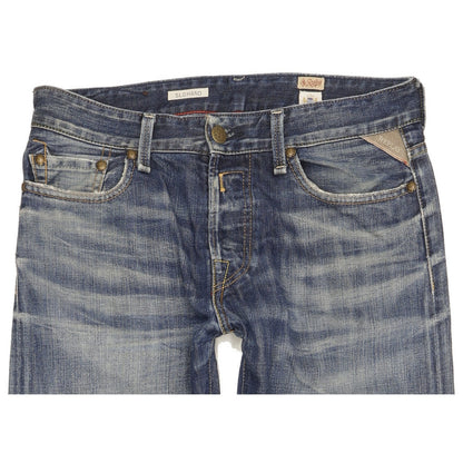 Replay Slohand Men Blue Straight Regular Jeans W30 L32