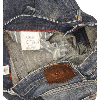 Replay Slohand Men Blue Straight Regular Jeans W30 L32