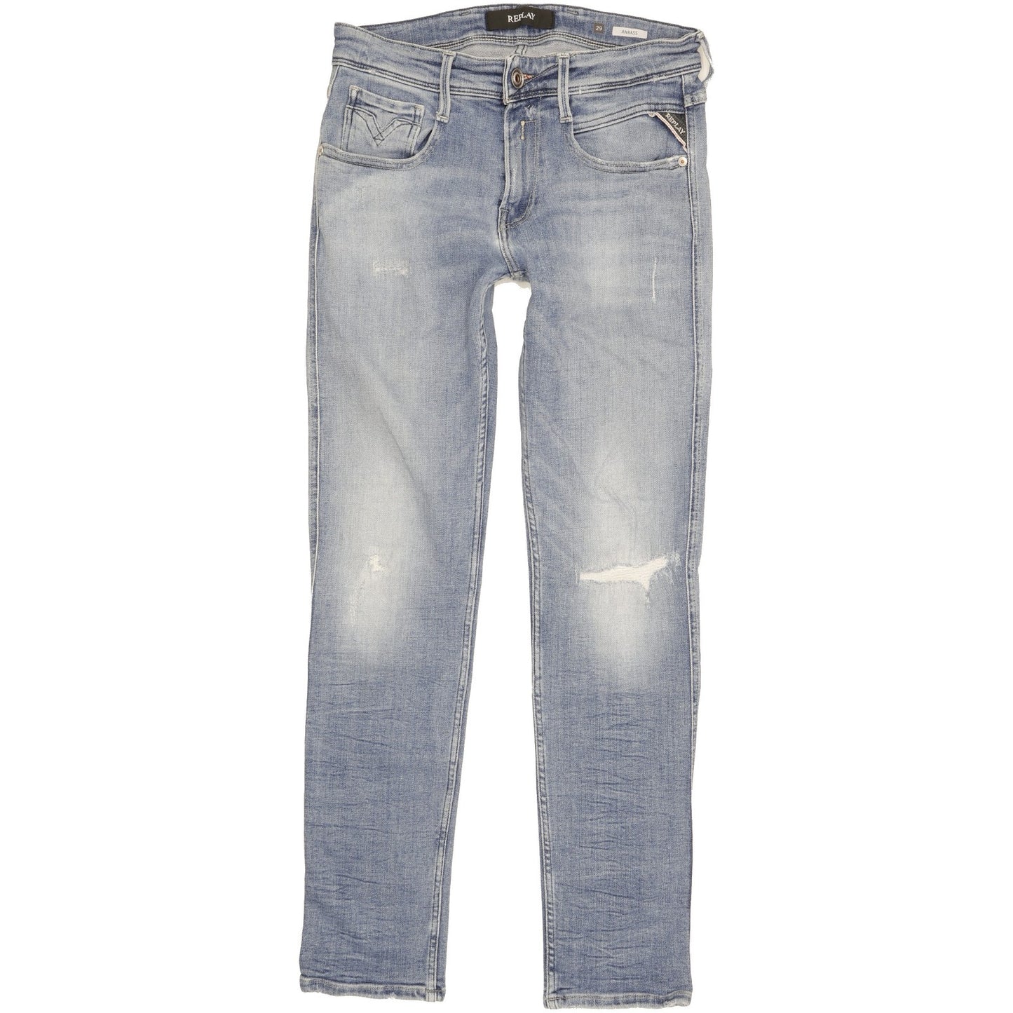 Replay Anbass Men Blue Skinny Slim Stretch Jeans W29 L30