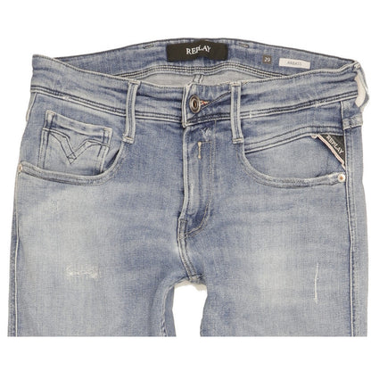Replay Anbass Men Blue Skinny Slim Stretch Jeans W29 L30