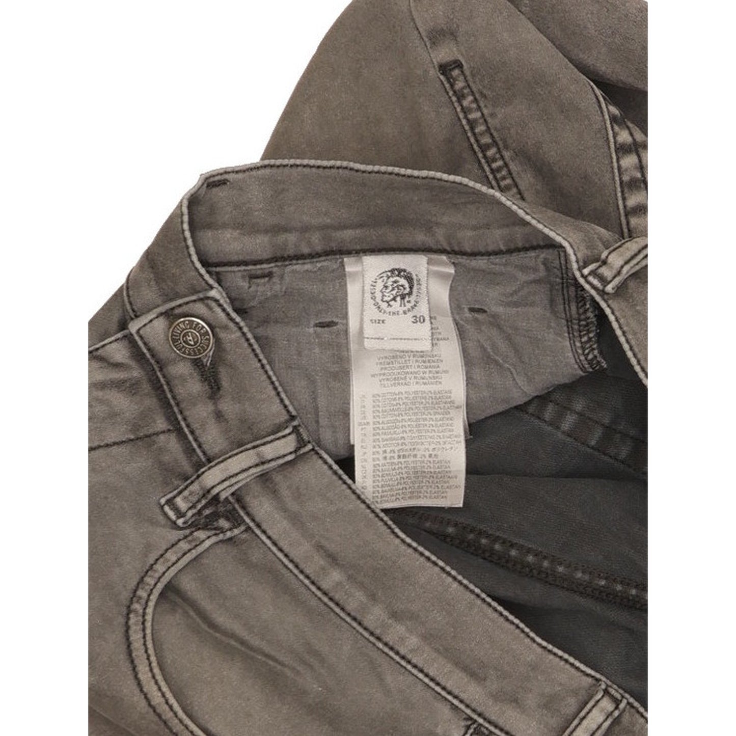 Diesel D-Strukt Men Grey Skinny Slim Stretch Jeans W30 L31