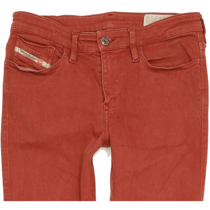 Diesel Skinzee Women Red Skinny Slim Stretch Jeans W27 L31