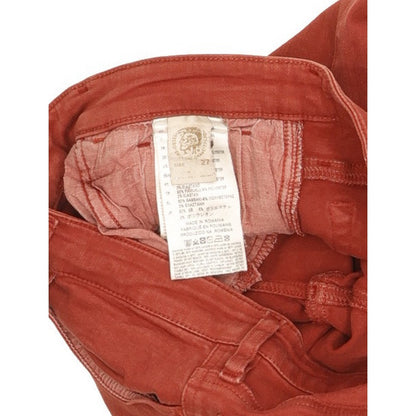Diesel Skinzee Women Red Skinny Slim Stretch Jeans W27 L31