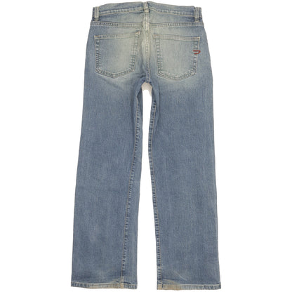 Diesel Skint Women Blue Straight Loose Stretch Jeans W28 L27