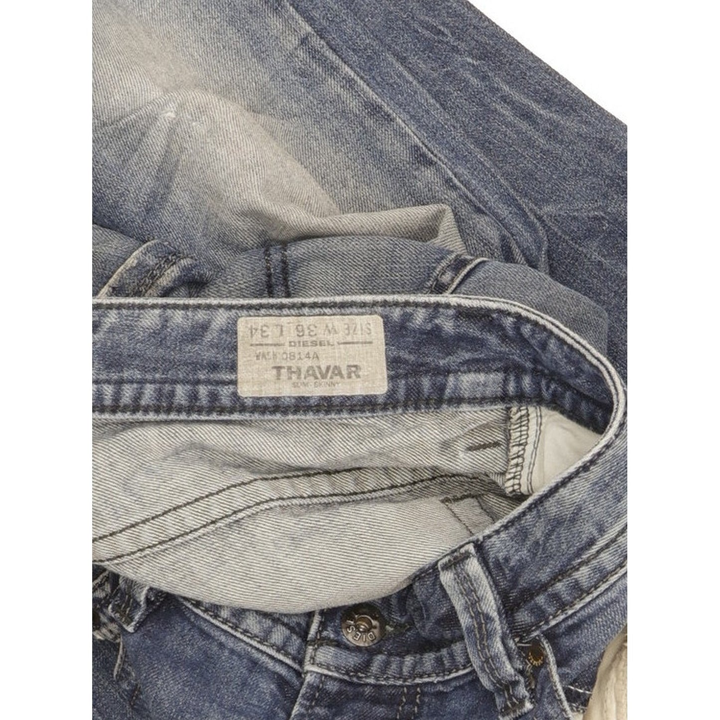 Diesel Thavar Men Blue Straight Regular Jeans W36 L34